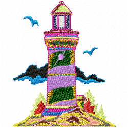 Lighthouse Embroidery Design 3 Lighthouse Embroidery Design 3